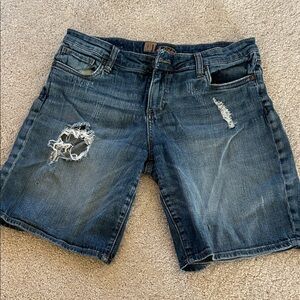 Kut from the Kloth Dark Blue Distressed Jean Shorts